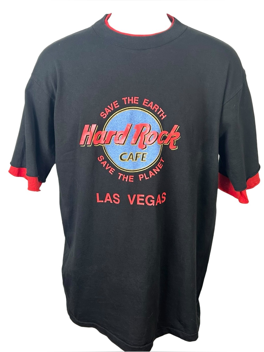 VTG 90's Salem Sportswear Single Stitch Hard Rock Cafe Las Vegas T Shirt Medium